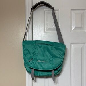 Eddie Bauer Teal and Gray Messenger Bag